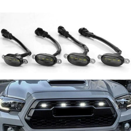 

For Jeep Grand Cherokee 2003-2021 Front Grille LED Light Raptor-Style Grill 4Pcs