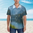thumbnail image 2 of Kuqiui Majestic Deer Mountain Lake Pattern Men's Casual Button-Down Shirts Hawaiian Shirt Short Sleeve-X-Large, 2 of 5