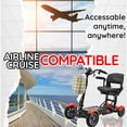 thumbnail image 4 of Foldable Electric Medical Scooter for Seniors and Adults with Adjustable Handlebar & Free Front Basket - Matte Red, 4 of 9
