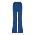 thumbnail image 5 of Elvqul Womens Pants Casual Blue Slacks High Waist Wide Leg Solid Color Fashion Pants for Women, 5 of 8