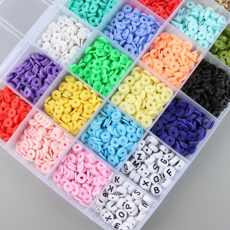 Feildoo Glass Beads For Jewelry Making Beads Clay Beads Bracelet Making  Tools Girls Women Diy Art Craft Kit,24 Grids 3Mm Rice Beads Color System 2