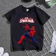 thumbnail image 1 of Cute Cartoon Spiderman Familia Ropa a juego Papá Mamá Niños Niñas Trajes a juego Niños Adultos Ropa de verano Negro T-shirtKid (110) Gao Jinjia LED, 1 of 2