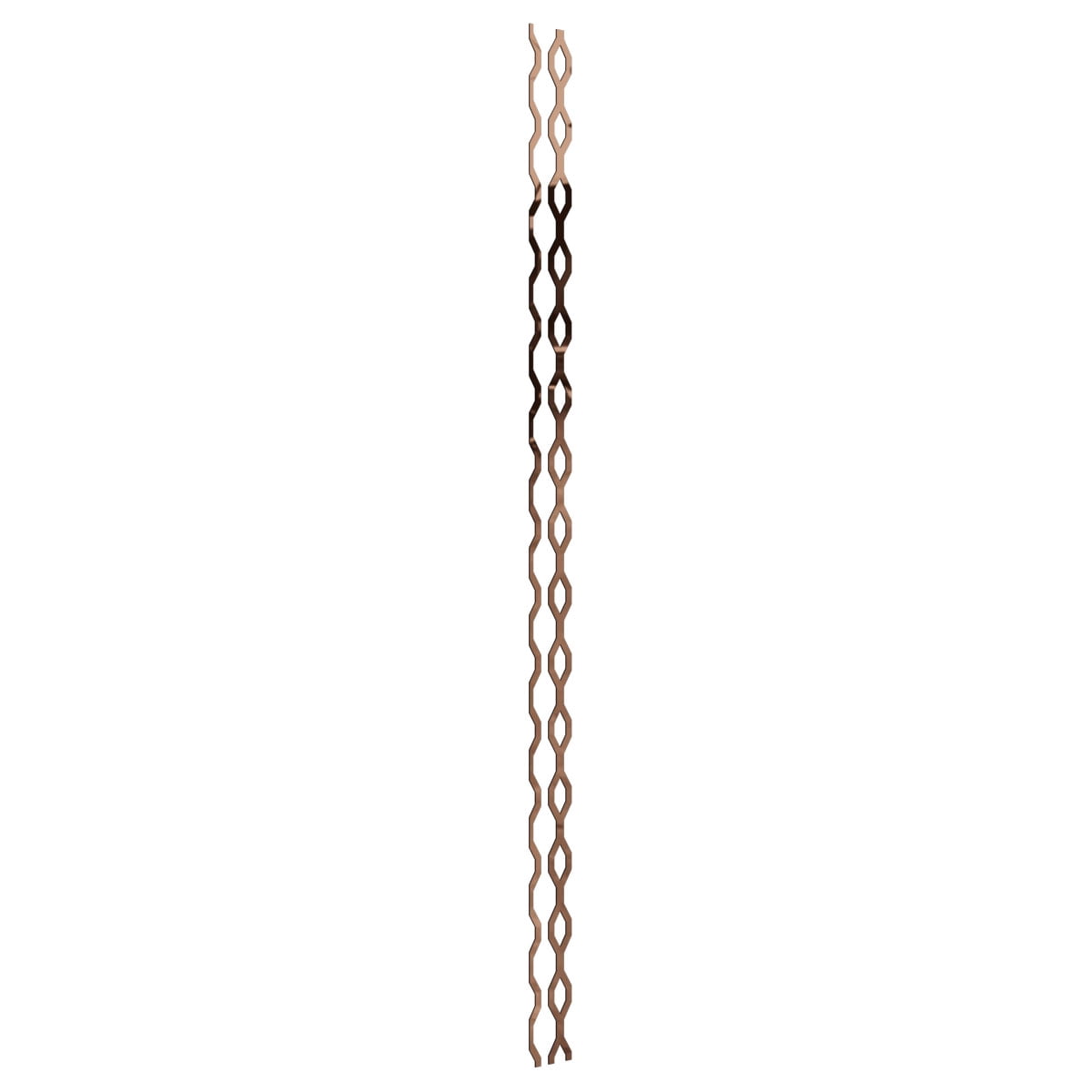 Ekena Millwork 94"H x 1/8"T Wabash Adjustable Acrylic Decorative Slat Wall Panel Kit, Bronze Mirror (contains 23 Slats + 1 Straight Edge Starter Slat)