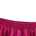 thumbnail image 3 of MIUOWANP Women's Elastic Waist Shorts with Pockets Solid Color Simple Style Sports Shorts Size M(6)Hot Pink, 3 of 4
