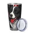 thumbnail image 2 of Balery Independence Day Collie Pattern 20oz Insulated Car Cup with Dual Drink Lids, Stainless Steel Travel Mug Eco-Friendly and Leak-Proof-Without Straw, 2 of 8