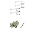 thumbnail image 1 of 24 piezas broche de garra de langosta Clip de crimpado extremos conjunto regalos de moda colgantes decoración mujeres con cadena extensora Baoblaze Terminales de cable de crimpado, 1 of 8