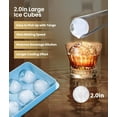 thumbnail image 3 of Large Ice Cube Molds– Big Round Ice Cube Tray for Freezer,BPA-Free Food-Grade Whiskey Ice Mold,Stackable Ice Ball Maker,Circle Ice Cube Tray for Cocktails,Whiskey and Chilling Drinks(8 balls/2.0 in), 3 of 10