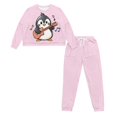 thumbnail image 4 of SCRAWLGOD Music Penguin Pajamas for Women Set of 2 Pjs Women Long Sleeve Sleepwear Size S Crewneck Pajama with Pockets Lightweight Women Lounge Travel Set, 4 of 7