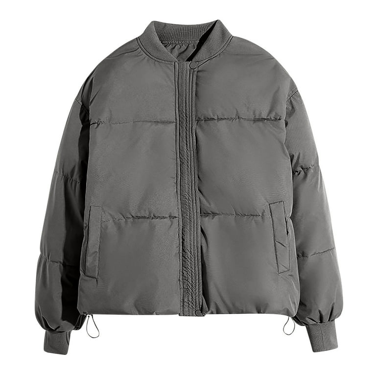 Xysaqa Women Winter Bomber Puffer Jacket Baggy Casual Xysaqa Women Winter Bomber Puffer Jacket Baggy Casual