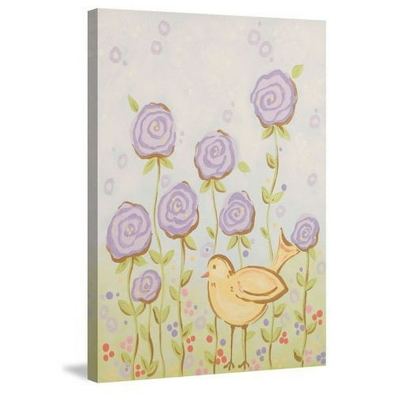 "Blissful Chickadee" Painting Print on Wrapped Canvas