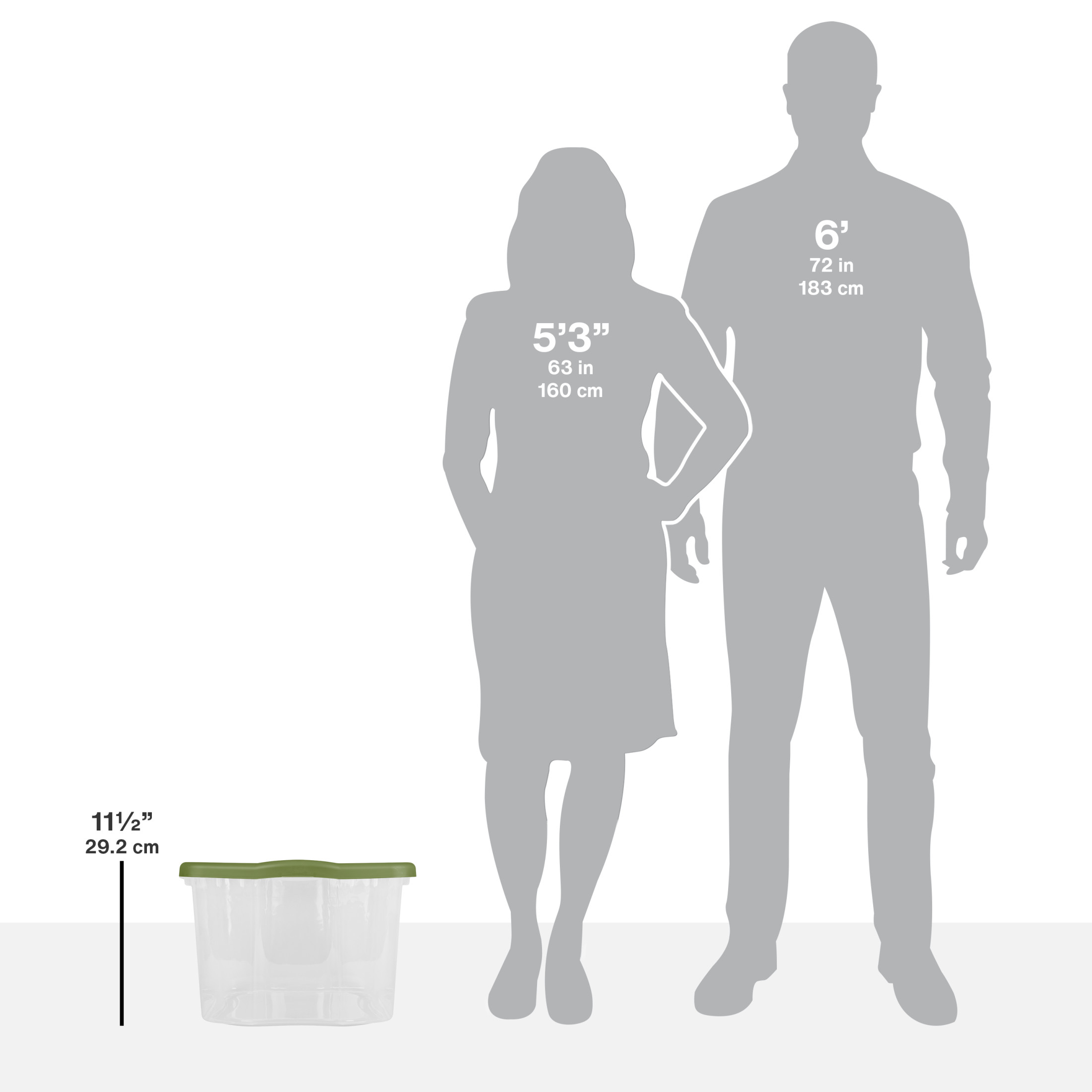 2 pack) Sterilite 40 Quart HingeLID Clear Storage Box with