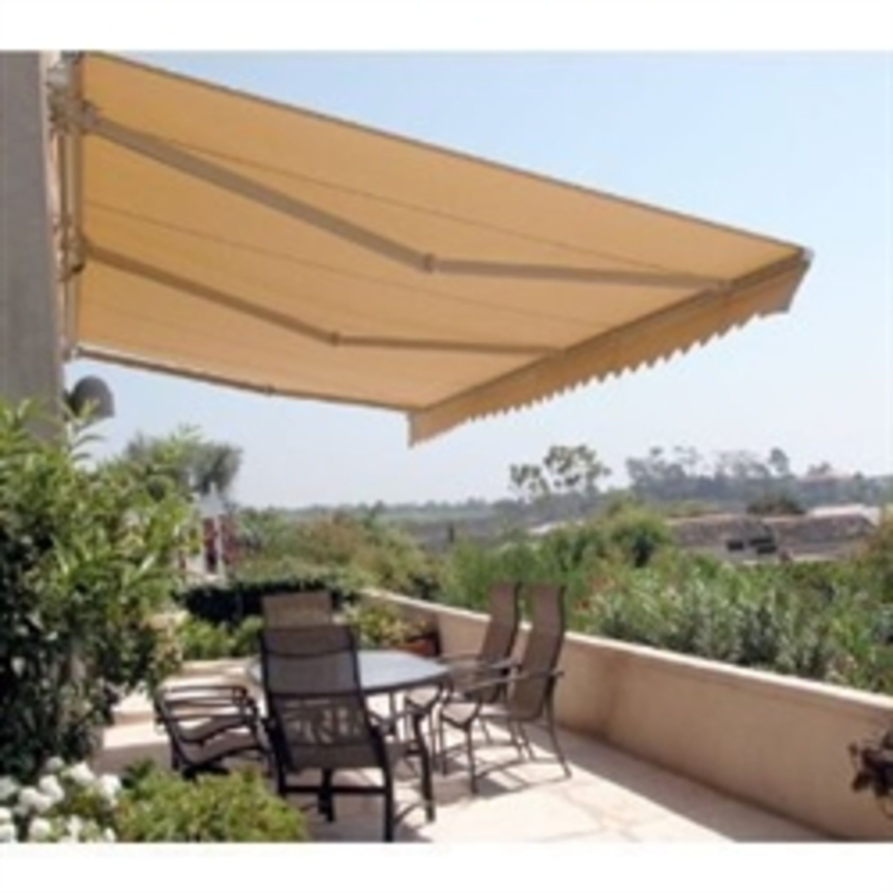 ALEKO 20 x 10 ft Sand Motorized Retractable Patio Awning