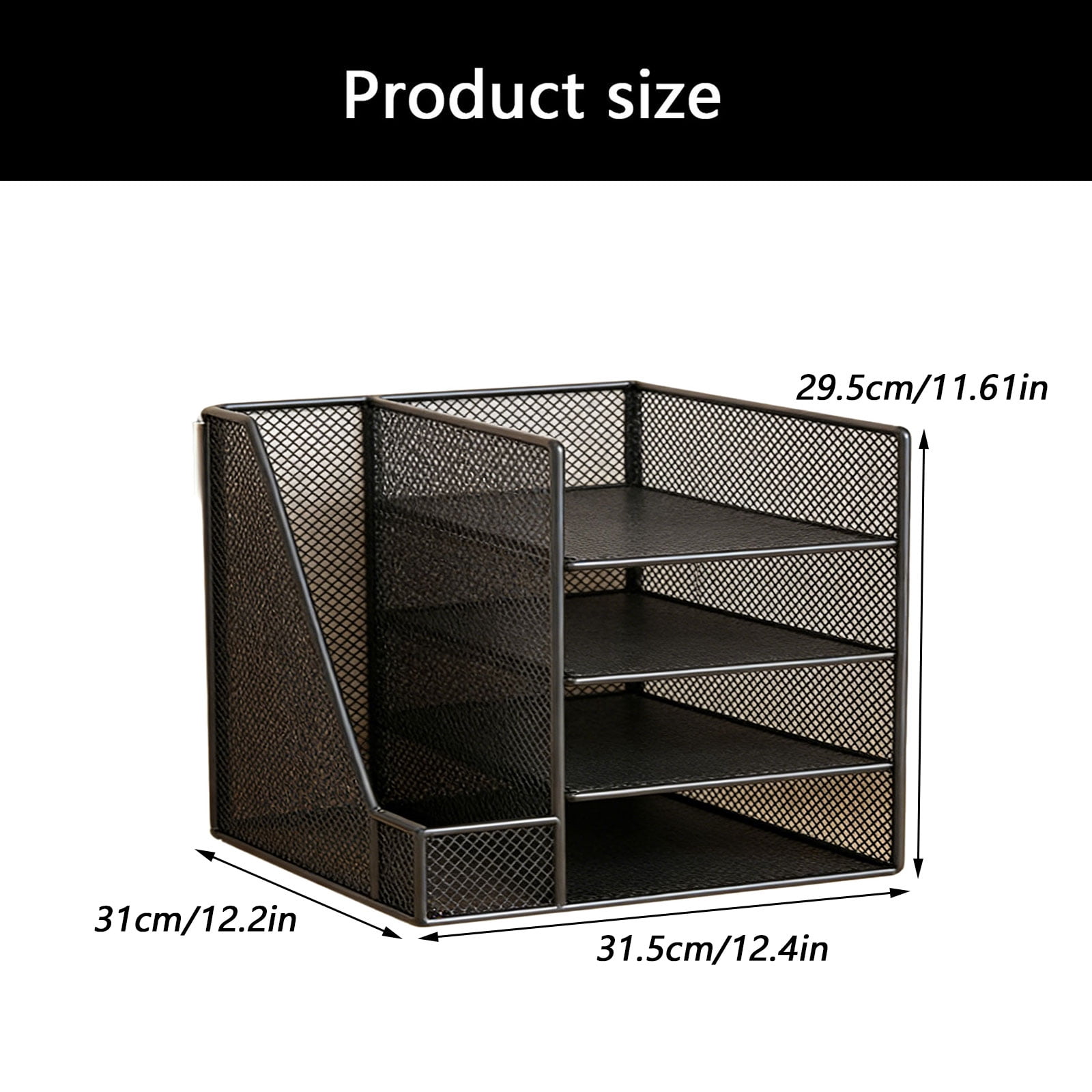 Desk Organizers 4-Tiers Desktop File Organizers Meshes Desk Accessories,File Sorters,Workspaces Organization Offices Supplies