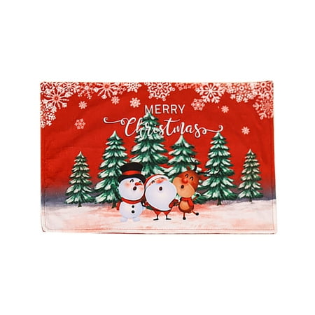 

wofedyo christmas decorations Meal Painting Placemat Printing Elderly Creative Potholder Color Home Decor