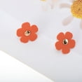 thumbnail image 5 of Unique Bargains 1 Pair Shoelace Charms Faux Leather Flower Fashion Shoe Accessories Orange, 5 of 5