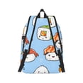thumbnail image 3 of Balery Kawaii Sushi Vintage Canvas Backpack for Men and Women - Large Capacity, Durable Travel Laptop Bag for School, Work, Hiking, and Outdoor Activities, 3 of 7