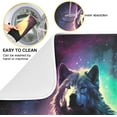 thumbnail image 2 of Coolnut Galaxy Wolf Dish Drying Mat for Kitchen Counter, Ultra Absorbent Reversible Microfiber Dishes Drying Rack Pad Heat-resistant Mats 18x24in Home Decor, 2 of 7