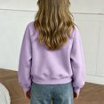 thumbnail image 5 of Mifsaly Boys Girls Sweatshirt Half Zip Long Sleeve Pullover Sweatshirts Kids Comfortable Casual Fall Winter Warm Outerwear Purple,11-12 Years, 5 of 7