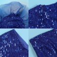 thumbnail image 3 of Vestido Nagfar con cuentas de lentejuelas brillantes de un solo hombro, azul fiesta, XL, 3 of 6