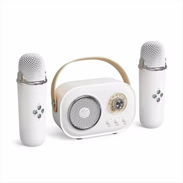 Altavoz Portátil Inalámbrico Bluetooth con Karaoke y Micrófono, Radio FM, Minicaja de Sonido para Música, Columna Pequeña, MP3, Color .