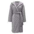 thumbnail image 4 of Gaexia Long Robes For Women Soft Flannel Hooded Bathrobe For Loungewear Home Spa Relaxation Garment Cozy Winter Wear, 4 of 6