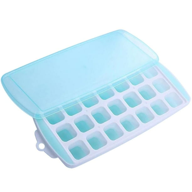 Moldes para bandejas de cubitos de hielo para Cubitos de con Tapas Material de Silicona Resistente al Calor y Frío Fanmusic Moldes para bandejas de cubitos de hielo