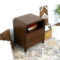 thumbnail image 4 of Arton Mid Century Solid Wood Walnut Nightstand Bed Side Tables with 2 Drawers, 4 of 7
