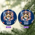thumbnail image 2 of Patriotic Shetland Sheepdog Celebrates 4th of July Ceramic Round Ornament Sheltie Dog Lover Gifts Home Tree Decor - 02009, 2 of 5