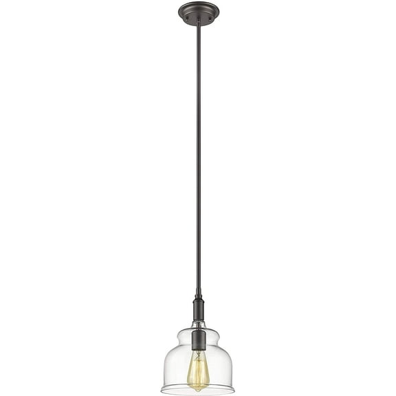 RADIANCE Goods Transitional 1 Light Rubbed Bronze Ceiling Mini Pendant 8" Wide