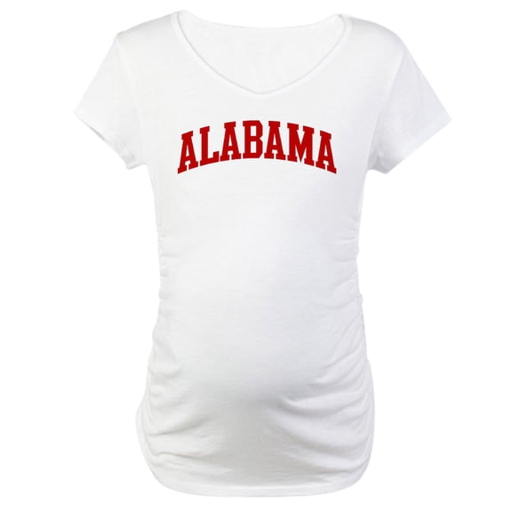 CafePress - ALABAMA (Red) Maternity T Shirt - Cotton Maternity T-shirt, Cute & Funny Pregnancy Tee
