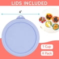 thumbnail image 2 of xianlin-1 Cup Silicone Replacement Lids Storage Cover for Anchor Hocking Glass Bowls (Container not Included) 4 Pack Microwave, Dishwasher and Freezer Safe, 2 of 4