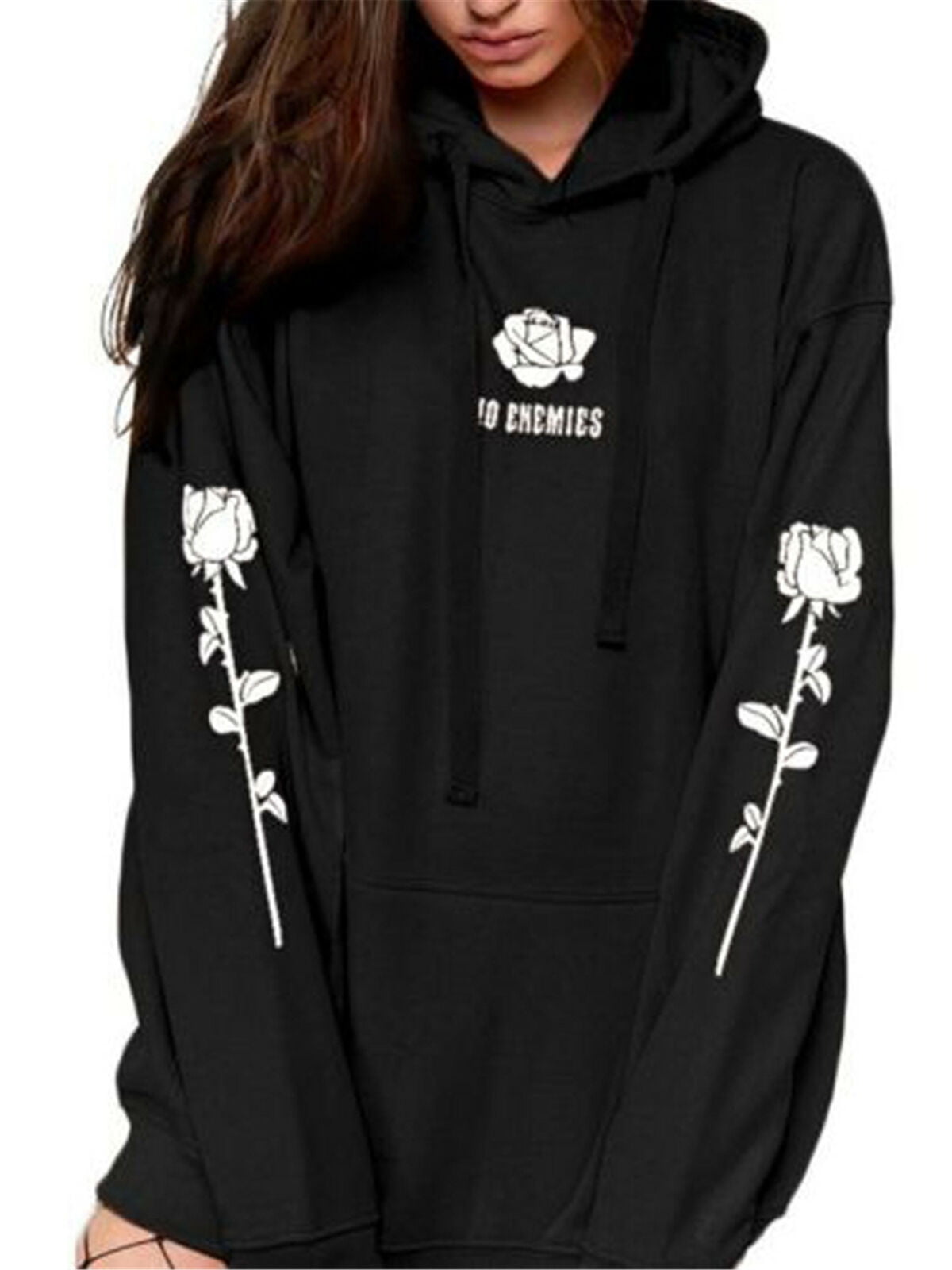 sweater with roses on sleeves