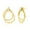 Double Pear-Shaped, variant on Gold Plated 20mm Hoop Earrings for Women in Sterling Silver - Fine Jewelry for Women - Hypoallergenic Brushed Earrings for Her