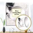 thumbnail image 3 of Designart "Watercolor Twist White II" Abstract Painting White Large Square Mirror - Square Bedroom Mirror Printed Wall Decor - Modern Square Printed Wall Mirror Art, 3 of 5