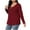 Wine, variant on Posijego Plus Size Tops for Women Spring Fall Long Sleeve Shirts Women V Neck Fashion Knit Blouses XL-5XL