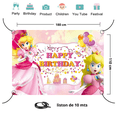 thumbnail image 2 of Telón de fondo decorativo para fiestas alusivo a Princesa Peach, 2 of 5