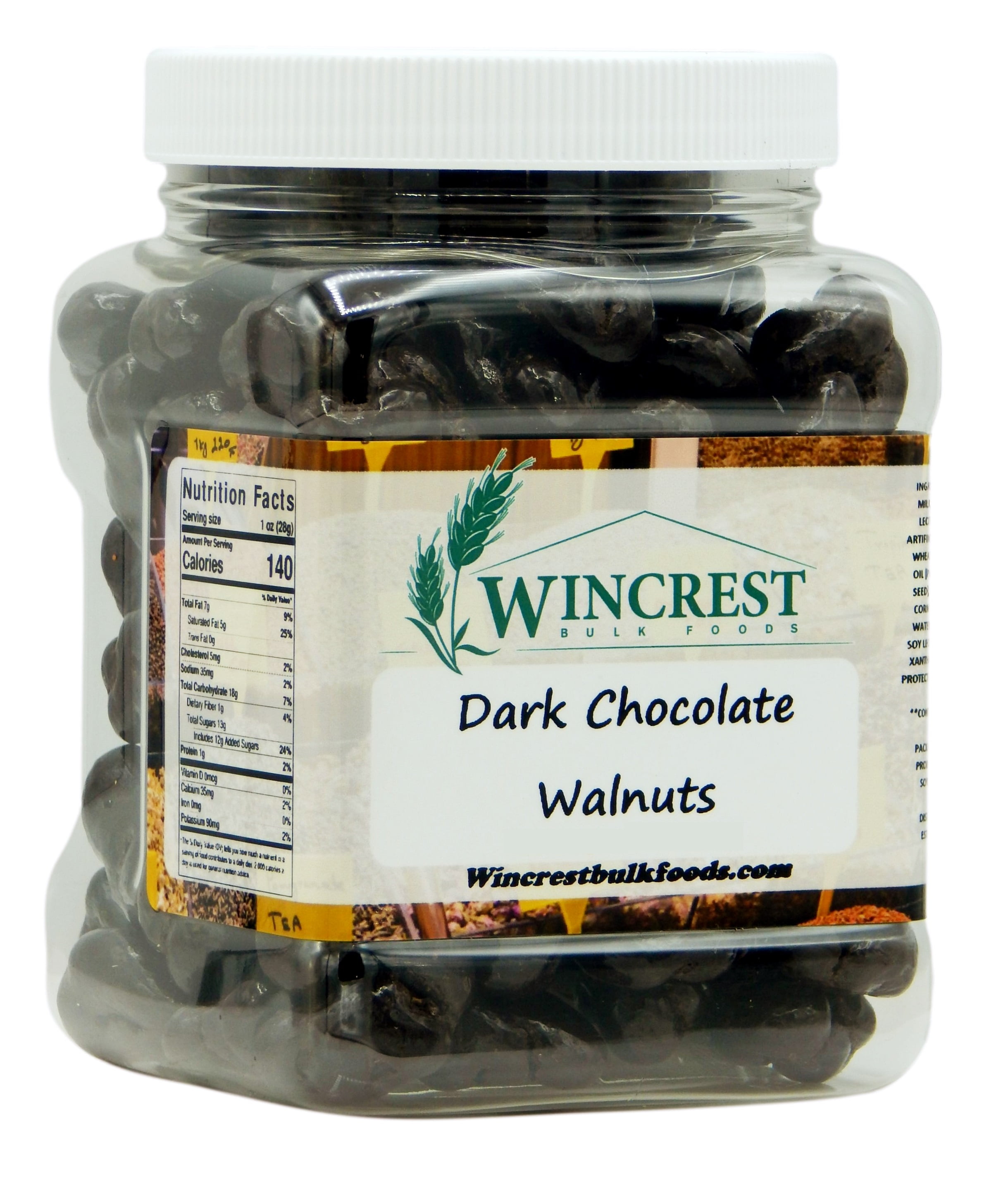 Dark Chocolate Covered Walnuts - 1.25 Lb