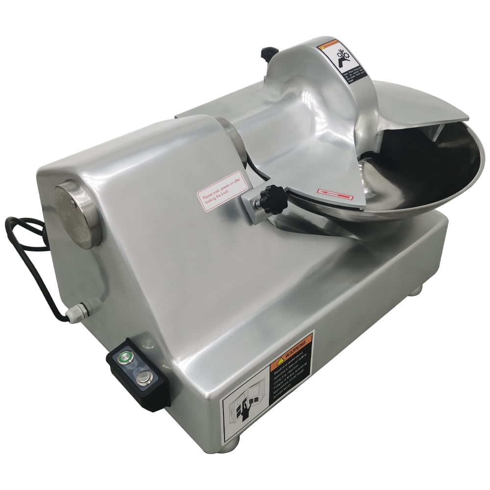 5.5L Meat Vegetable Fruit Chopper Shredder Cutter Ginger Garlic Grinder Food Processor with 15" Rotary Bowl 1400r/min 110V