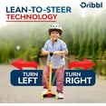 thumbnail image 4 of Dribbl 3-Wheel Kids Scooter - Lean-to-Steer Technology, Adjustable Height Handlebar, Wide Anti-Slip Deck, Scooter for Boys & Girls Ages 2+, Child Safety Approved, Support Riders Up to 165 lbs, Orange, 4 of 6