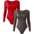 thumbnail image 1 of Tmall Body une Pièce pour Femmes, Body à Manches Longues Col Carré, 1 of 5