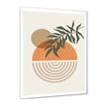 thumbnail image 2 of Designart 'Abstract Geometrical Moon and Sun With Leaf I' Modern Framed Art Print, 2 of 4