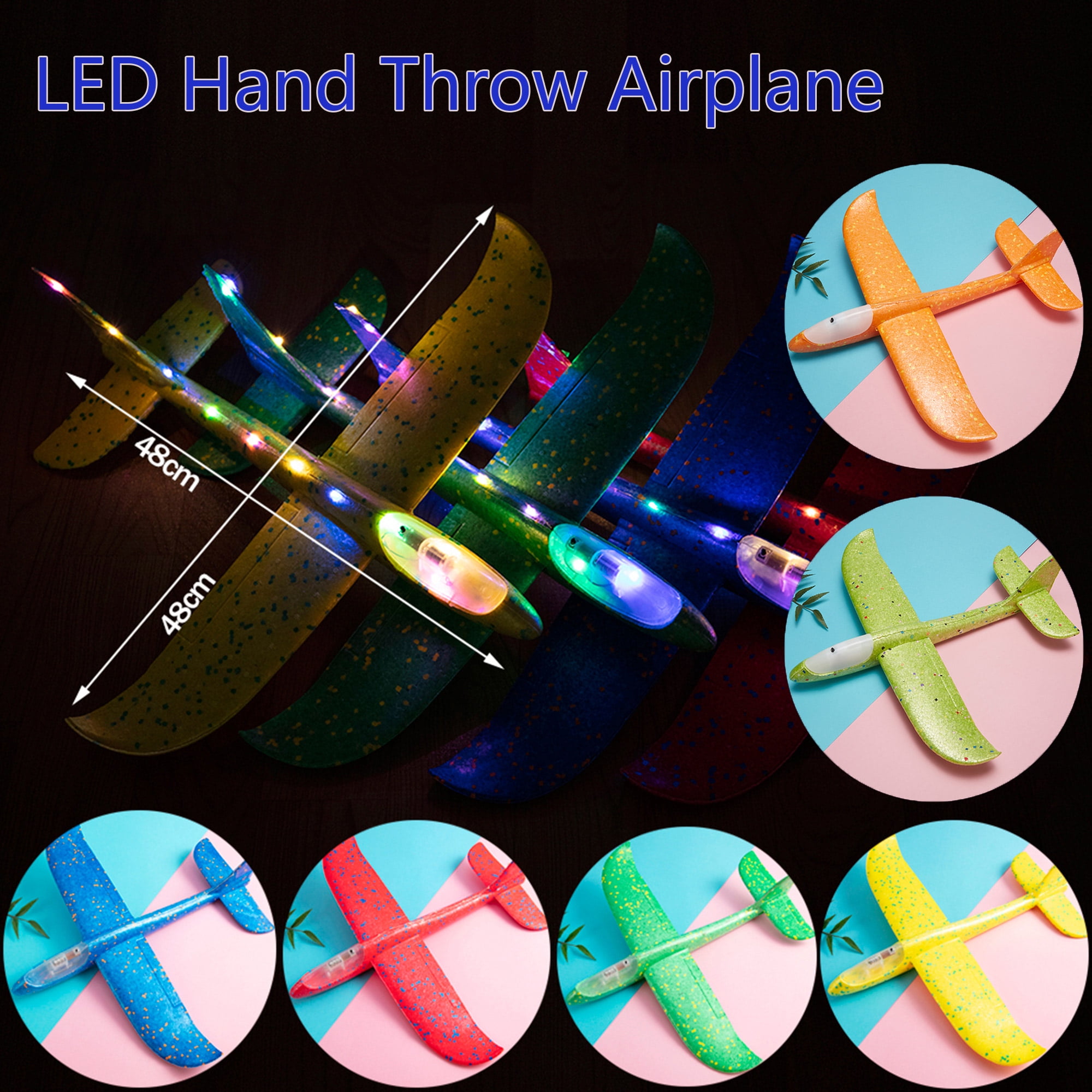 DODOING Hand Throw Airplane Foam Airplanes for Kids Glider Plane Soft