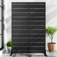 thumbnail image 2 of MAYEERTY 72"x47"x16" Outdoor Privacy Screen with Stand Metal Balcony Decorative Screen,Black, 2 of 6