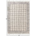 thumbnail image 3 of Casavani Gray Eco Friendly Dhurrie Indian Geometric Hand-Woven Rug 5x5 Feet, 3 of 5