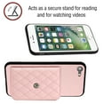 thumbnail image 3 of Feishell for iPhone 7 / 8 / SE 2020 / SE 2022 Case Wallet RFID Blocking Card Slot Holder, Magnetic Flip Kickstand Folio Purse Case, PU Leather Handbag with Detachable Crossbody Strap, Pink, 3 of 10