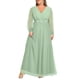 thumbnail image 2 of Vestido largo de chifón verde salvia para dama de honor, estilo pinup, 2 of 6