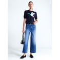 thumbnail image 2 of Free Assembly Women's High Rise Wide Leg Ankle Jeans, 27" Inseam, Sizes 0-16, 2 of 5