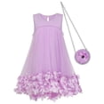 thumbnail image 4 of Girls Dress A-line Cute Handbag Purple Princess Sundress 5, 4 of 8