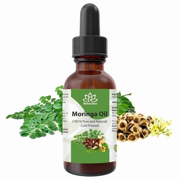 Relaxcation Moringa Seed Oil (Ben Oil / Moringa Oleifera) – Pure, Cold-Pressed (0.5 fl oz)