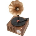 thumbnail image 6 of LANFENG Portable Speaker, Vintage Style Retro Gramophone Music Player, Mini Record Player Stereo Speaker, for Holiday Party Birthday, 6 of 9